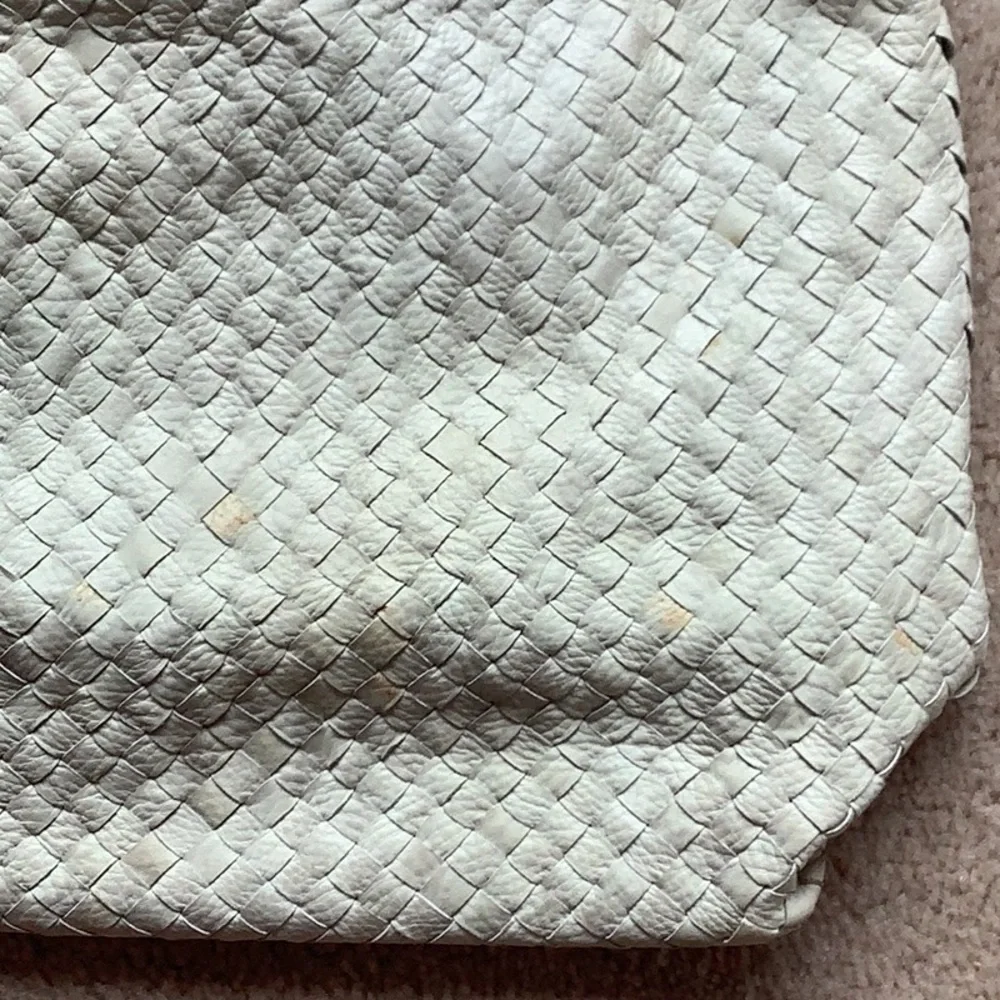 Fossil genuine leather handbag, cream, hobo